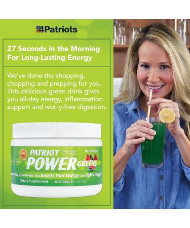 Patriot Power Greens: 40+ Fruits & Vegetables Organic Superfood Dietary Supplement 30 Servings - Buy Online on GoSupps.com