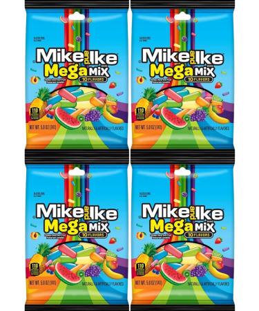 Value Bundle: Mike and Ike Candy - MEGAMIX - Chewy Gummy Candy - Candies - Snacks & Sweets for Adults & Kids - Custom Value Bundle Branded Package of 4 Bags (MegaMix) - Buy Online on GoSupps.com
