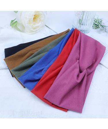 Kavya Wide Boho Headbands for Women - 6 Pack Multicolored Hair Bands | Elastic Yoga Sports Hairbands - Buy Online on GoSupps.com