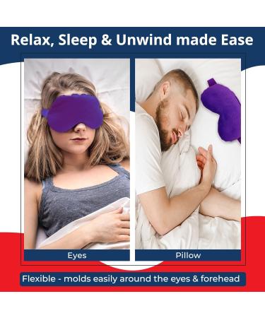 Shop Lavender Eye Mask Pillow - Weighted for Relaxation & Stress Relief | Cold Therapy Eye Mask for Men & Women - Free International Shipping - Buy Online on GoSupps.com