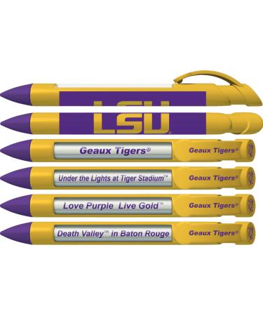 Greeting Pen LSU Tigers Braggin' Rights Rotating Message 6 Pen Set 20513