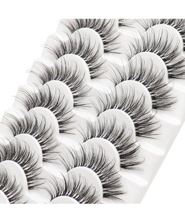 Veleasha Natural Look False Eyelashes 8 Pairs Pack | Style 03 So Wispy Lashes 03 (12-19mm) - Buy Online on GoSupps.com