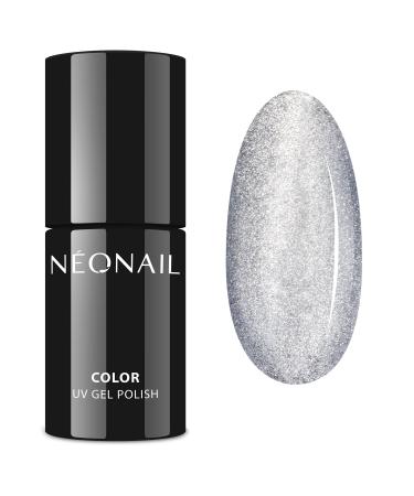 NEONAIL Grey Nail Polish Satin Cat Eye 7.2 ml Satin Flame UV LED 8564-7 White Grey
