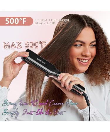 DORISILK 500 F High Temp Hair Straightener & Curler - Ceramic Wide Flat Iron | Frizz-Free Shiny Results - Shop Internationally - Buy Online on GoSupps.com