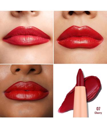 Oulac Red Retractable Lipliner Pencil 2in1 | Waterproof Smooth Long-Lasting Vegan Makeup - 07 Cherry - Buy Online on GoSupps.com