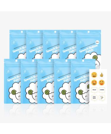 LeMouton Speech Bubble Mask Patch Natural Pure Aroma Essence Oil Refreshing Fragrance Breath Fresheners, Scented Stickers for Face Mask, Made in Korea, 10Pack-80Patches 2.72 Ounce (Pack of 10)
