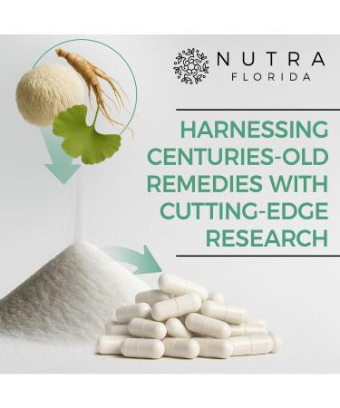 Ginkgo Biloba Supplements 120mg with Korean Red Ginseng 300mg & Lion's Mane Mushroom 1000mg Vegetarian Capsules Non-GMO & Gluten Free Natural Brain Supplement for Memory Focus & Cognitive Support - Buy Online on GoSupps.com