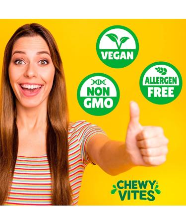 Chewy Vites Adults Superfoods Turmeric Gummies - 60 ct | 300mg Turmeric, 100% RI Vitamin C, Vegan & Real Fruit Juice - Buy Online on GoSupps.com
