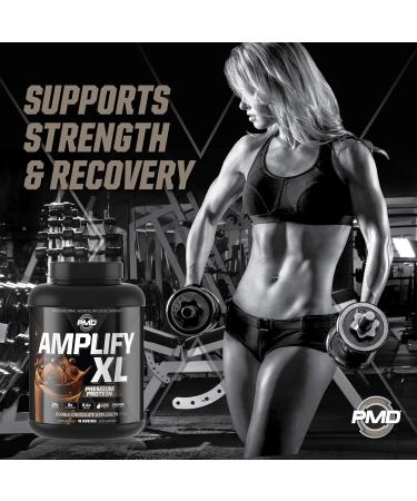 PMD Sports Amplify XL Premium Whey Protein Supplement Hydro Greens Blend - Glutamine and Whey Protein Matrix with Superfood for Muscle Strength and Recovery - Double Chocolate Explosion (48 Servings) Chocolate 4 Pound (Pac  - Buy Online on GoSupps.com