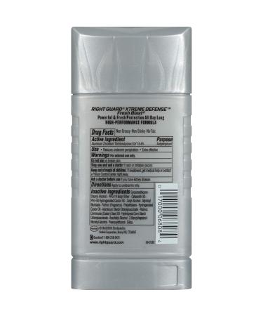 Right Guard Xtreme Defense Antiperspirant Deodorant - Invisible Solid Stick Fresh Blast - 2.6 oz - Long-Lasting Protection International Shipping Available - Buy Online on GoSupps.com