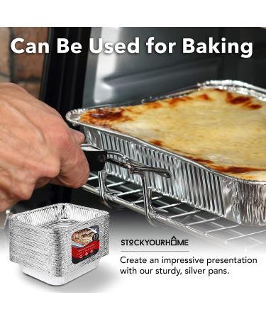 Aluminum Pans 9x13 Disposable (30 Pack) - Half Size Steam Table Deep Pans for Cooking, Heating, Storing - Tin Foil Pans - Buy Online on GoSupps.com