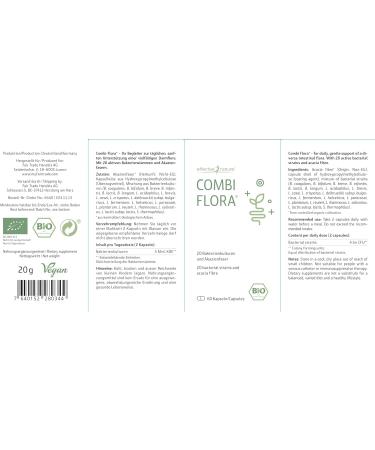 Effective Nature Combi Flora Capsules - 60 Vegan Daily Probiotics with 20 Bacterial Strains Lactobacilli & Bifidobacteria - International Shipping Available - Buy Online on GoSupps.com