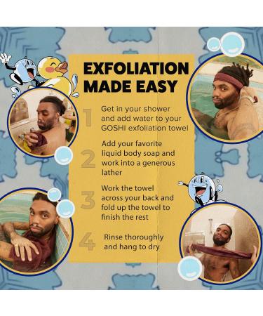 Goshi Peeling Shower Towel - Tear-Resistant All Skin Types Brick Red Made in Japan | GetaWay Solids - Buy Online on GoSupps.com