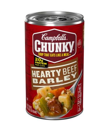 Campbell's Chunky Soup, Hearty Beef Barley Soup, 18.8 Ounce Can