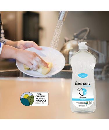 Homesolv Dishwashing Liquid Free & Clear - 25 Fl Oz | Eco-Friendly, Fragrance-Free Cleaning - Buy Online on GoSupps.com
