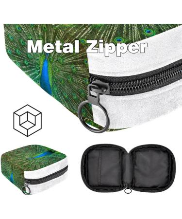 Animal Peacock Color Sanitary Napkin Storage Bag - Period Pad Tampon Makeup Pouch 947 - Buy Online on GoSupps.com