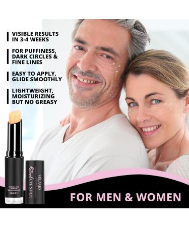 VELAMO Advanced Retinol Eye Stick with Caffeine - Dark Circle & Puffiness Treatment - Anti Aging Eye Cream - Visible Results in 3-4 Weeks - 0.1 oz (Pack of 1) - Buy Online on GoSupps.com