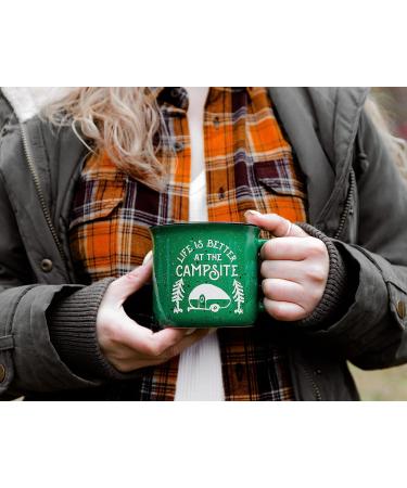 Camco Life is Better at The Campsite Coffee Mugs - 14oz Ceramic 4-Pack (53357) - Buy Online on GoSupps.com