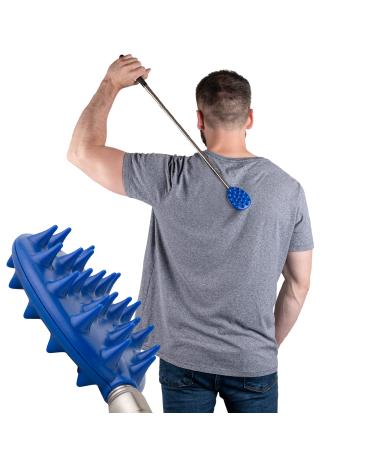 XL Big Stick Extendable Cactus Back Scratcher, Sturdy, Sharp, Satisfying, Ultimate Scratch Relief for Itching on Back, Neck, Head, Beard, and Body, Dual Sided with Aggressive and Medium Spikes Big Stick - Blue