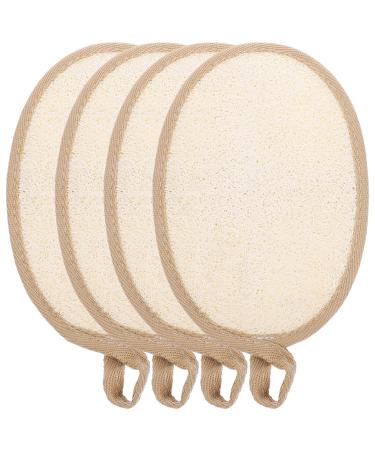Beaupretty 4pcs Shower Loofah Sponges Body Scrubber Natural Loofah Sponge Exfoliating Body Scrubber Bath Loofah Sponge Body Washing Scrubber