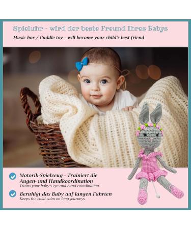 Kuller-Keks Wind-up Music Box - Rabbit Motif - Melody Good Evening Good Night - for Babies 0+ Months - Gift for Birth, Christening, Baby Shower - Buy Online on GoSupps.com