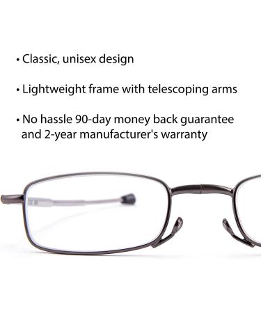 DOUBLETAKE Folding Reading Glasses 2-Pack with Case | 1.50x Magnification - Buy Online on GoSupps.com