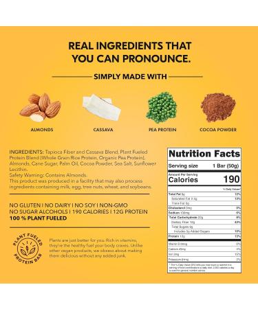 TRUBAR Vegan Protein Bar - Saltylicious Almond Love | Gluten Free Plant Based 12G Protein Healthy On-the-Go Snack - 12 CT - Buy Online on GoSupps.com