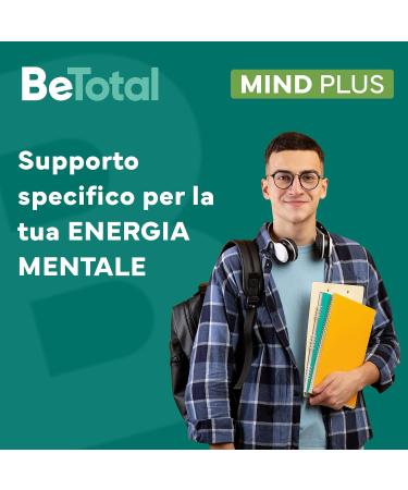 BeTotal Be Total Mind Plus Food Supplement of Magnesium Potassium and Vitamin B to support the energy metabolism of adults gluten and lactose free* 20 sachets - Buy Online on GoSupps.com