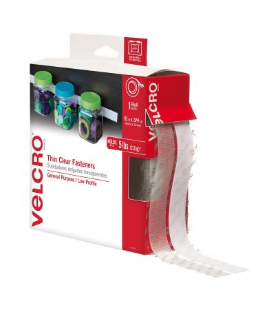 VELCRO Brand Thin Clear Tape | 15 Ft x    | Cut Strips to Length | Home Office or Crafts Fastening Solution | Large Roll  91325 - Buy Online on GoSupps.com
