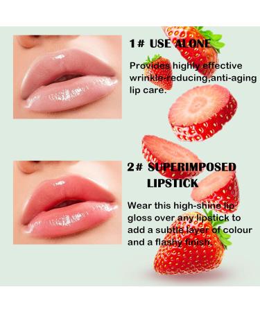 Strawberry Lip Protection Lip Balm Lip Oil No-Sticky Hydrating Lip Protection Anti-Drying Natural Lip Care All Day Moisturizing Care Lip Repair Lip Plumper Gloss - Buy Online on GoSupps.com