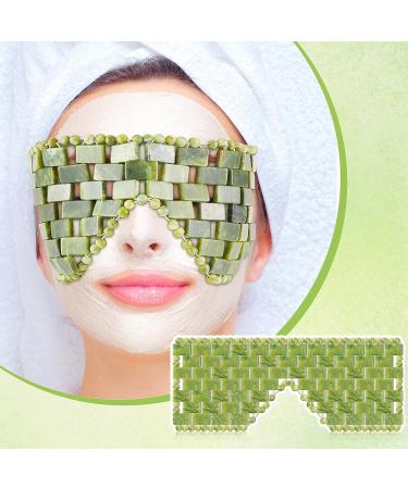 SATINIOR Jade Eye Mask - Hot/Cold Green Jade Facial Mask for Soothing Relief, Women Men Sleep Mask - Buy Online on GoSupps.com