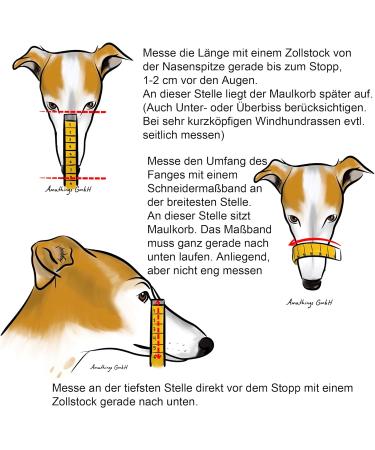 Amathings Super Kennel Dog Muzzle - Soft Padded Nose Piece for Comfort | Ideal for Freewheel Dog Parks and Competitions - International Shipping Available - Buy Online on GoSupps.com