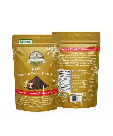 Essence Vanilla Bean Powder (2.5oz) - Pure & Unsweetened Ground Vanilla Beans for Baking - Buy Online on GoSupps.com