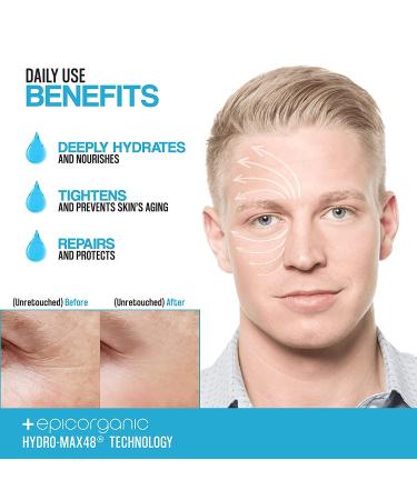 Organic Men's Face Cream | 24-Hour Hydration | Anti-Aging Moisturizer with Hyaluronic Acid, Collagen & Vitamin E | Improves Skin Texture | Men's Skin Care | 8oz - Buy Online on GoSupps.com