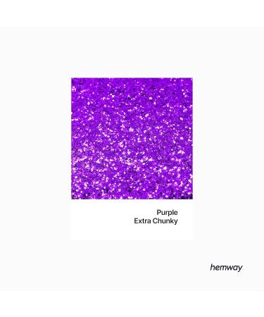 Hemway Extra Chunky Purple Glitter 100g | Cosmetic Safe 1mm 3.5oz - Ideal for Crafts & DIY - Buy Online on GoSupps.com
