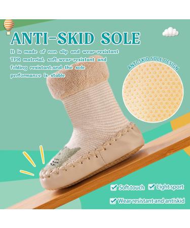 Baby Boy Girl Animal Moccasins Non-Skid Indoor Slippers 6-12 Months - Cat Design - Buy Online on GoSupps.com