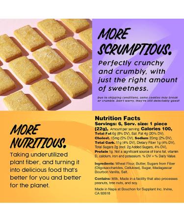 Supplant Gourmet Shortbread Cookies - 3 Packs of 6, Made with Fiber Sugars and Madagascar Bourbon Vanilla - Low-Calorie Butter Tea Biscuits - Buy Online on GoSupps.com