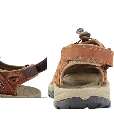 7Strobbs Men's Closed Hiking Sandals | Breathable Trekking & Beach Sandals | Size 41-45 | Light Brown - Buy Online on GoSupps.com