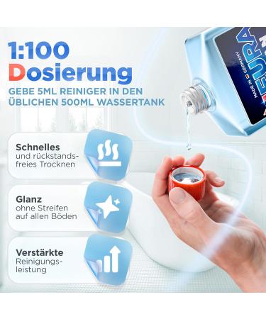 NeuraClean Floor Cleaner Mop Robot Extra Strong Robot Vacuum Cleaner for Streak-Free Cleaning with Fragrance Cleaner for Suction Wipers of All Types - 25.36 Oz - Buy Online on GoSupps.com