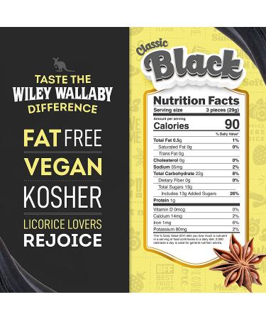 Wiley Wallaby 24oz Classic Gourmet Australian Black Licorice Candy Twists - Soft & Chewy - 1 Pack - Buy Online on GoSupps.com