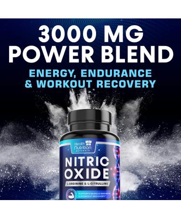 Extra Strength Nitric Oxide Booster 3000mg - 3X L-Araginine AKG & HCI + L-Citrulline Malate - Best Muscle Supporting Nitric Supplement - Natural Energy Heart Health Support Bottled USA - 240 Capsules 240 Count (Pack of 1) - Buy Online on GoSupps.com