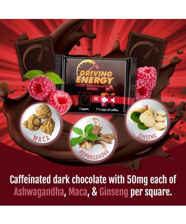 Driving Energy - Caffeinated Energy Bite Size - Dark Chocolate Berry Fuel with 150mg Caffeine - Long-Lasting for Gym Workout Adults - Great Taste - Low Carb - Healthy Snack - 30 Count 30 Count (Pack of 1) - Buy Online on GoSupps.com