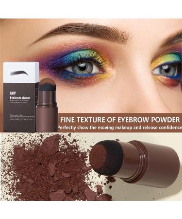 Waterproof Eyebrow Stamp Kit with 10 Reusable Stencils and Brushes - Dark Brown - Buy Online on GoSupps.com