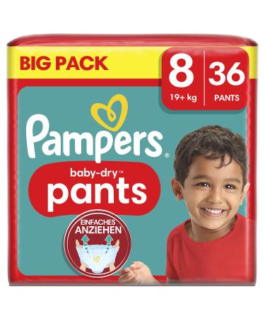 Pampers Nappies Pants Size 8 (19+ kg) Baby Dry 36 Nappies (Old Version)