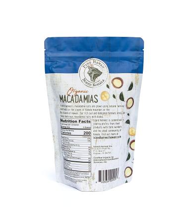 Island Harvest Organic Macadamia Nuts with Sea Salt - Hawaiian Keto Friendly, Non-GMO, All-Natural, High Fiber, 8oz Pack - Buy Online on GoSupps.com