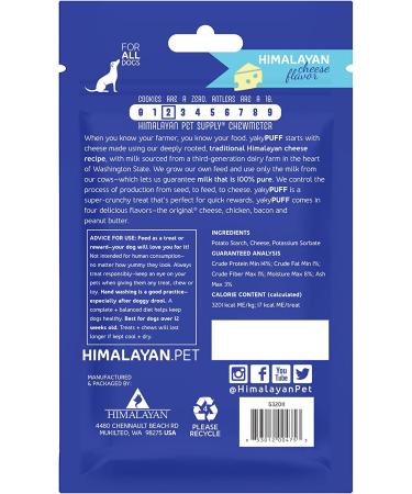 YakyPuff Himalayan Dog Treats - 2 oz Cheese Flavored | All-Natural & Healthy - Buy Online on GoSupps.com