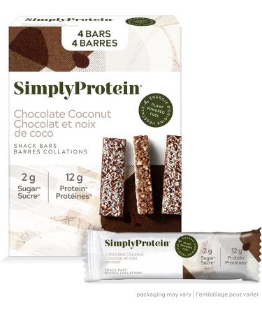 Simply Protein Ready-To-Drink Vanilla Plant Protein Shake 330mL Bottle Pack of 4 High Protein & Chocolate Coconut Protein Bars Gluten Free Vegan High Protein Snacks 4 Count - Buy Online on GoSupps.com