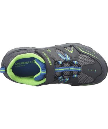 Merrell Big Kid Sneaker - Size 12.5 (8-12 Years) - Grey/Blue/Citron - Buy Online on GoSupps.com