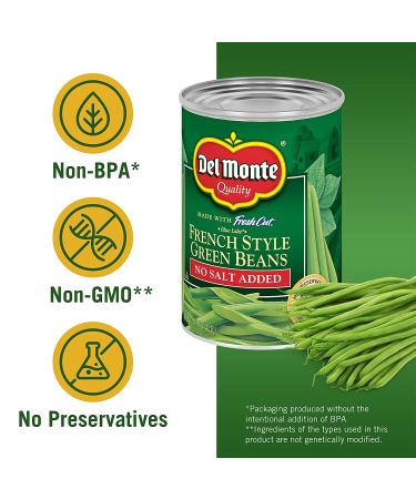 Del Monte Fresh Cut Blue Lake French Style Green Beans - No Salt Added (12 Pack, 14.5 oz Can) - Buy Online on GoSupps.com
