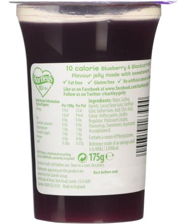 Hartley's 10 Calorie Blueberry & Blackcurrant Jelly Pot 175g (Pack of 12) - Buy Online on GoSupps.com